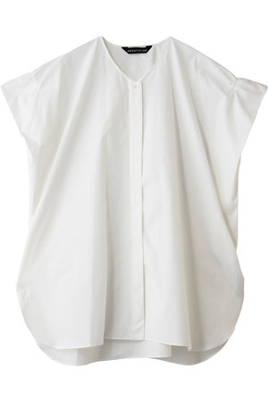 ミズイロインド/mizuiro indのV neck wide tunic shirt シャツ(110400/110402)