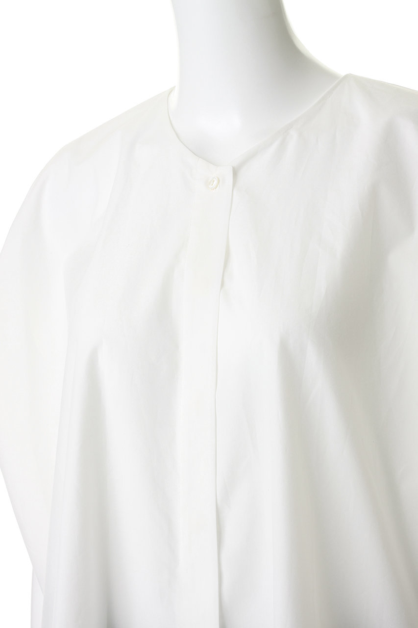 mizuiro ind(ミズイロインド)｜V neck wide tunic shirt シャツ/off
