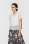 lace combi crew neck shirt シャツ ミズイロインド/mizuiro ind