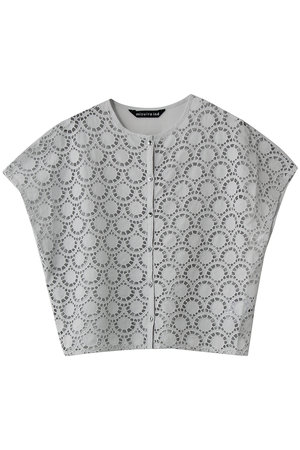 ミズイロインド/mizuiro indのlace combi crew neck shirt シャツ(110400/110402)