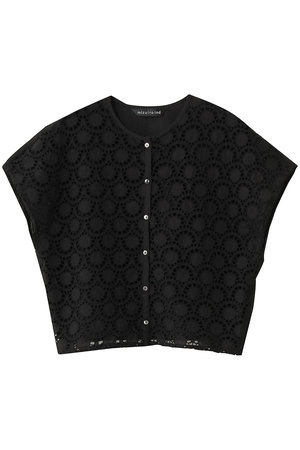 ミズイロインド/mizuiro indのlace combi crew neck shirt シャツ(110400/110402)