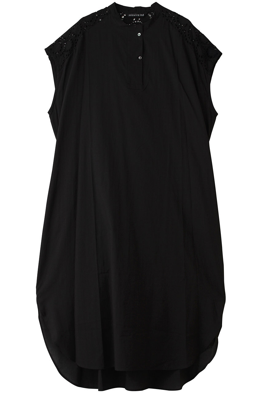 ミズイロインド/mizuiro indのlace shoulder long OP ワンピース(black/2-250105)