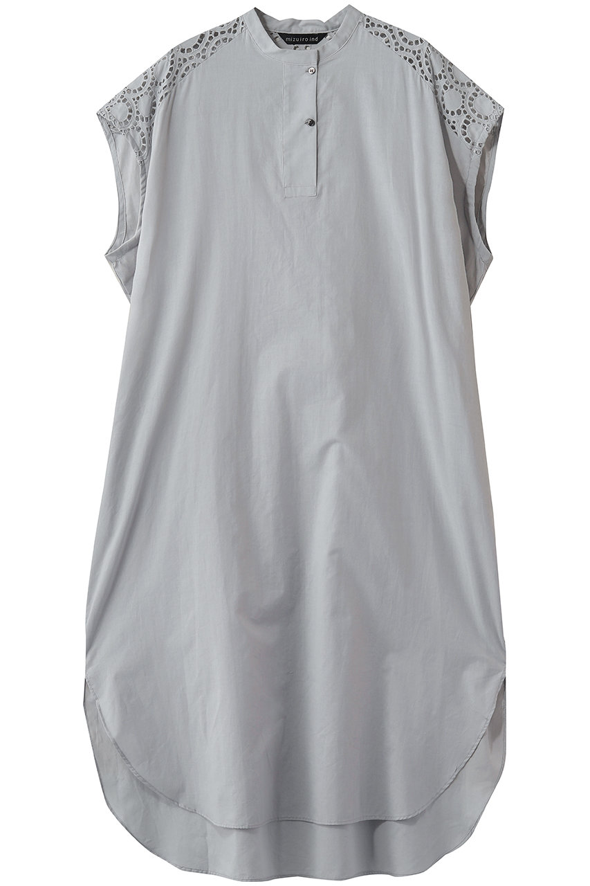 ミズイロインド/mizuiro indのlace shoulder long OP ワンピース(gray/2-250105)