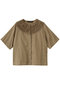 frill design crew neck shirt シャツ ミズイロインド/mizuiro ind beige