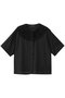 frill design crew neck shirt シャツ ミズイロインド/mizuiro ind black