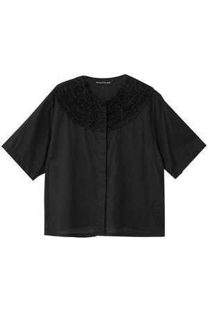 ミズイロインド/mizuiro indのfrill design crew neck shirt シャツ(110400/110402)