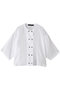 linen double crew neck shirt シャツ ミズイロインド/mizuiro ind off white