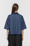 half slv denim shirt シャツ ミズイロインド/mizuiro ind