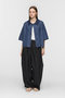 half slv denim shirt シャツ ミズイロインド/mizuiro ind