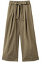 wide chino PT with belt パンツ ミズイロインド/mizuiro ind beige