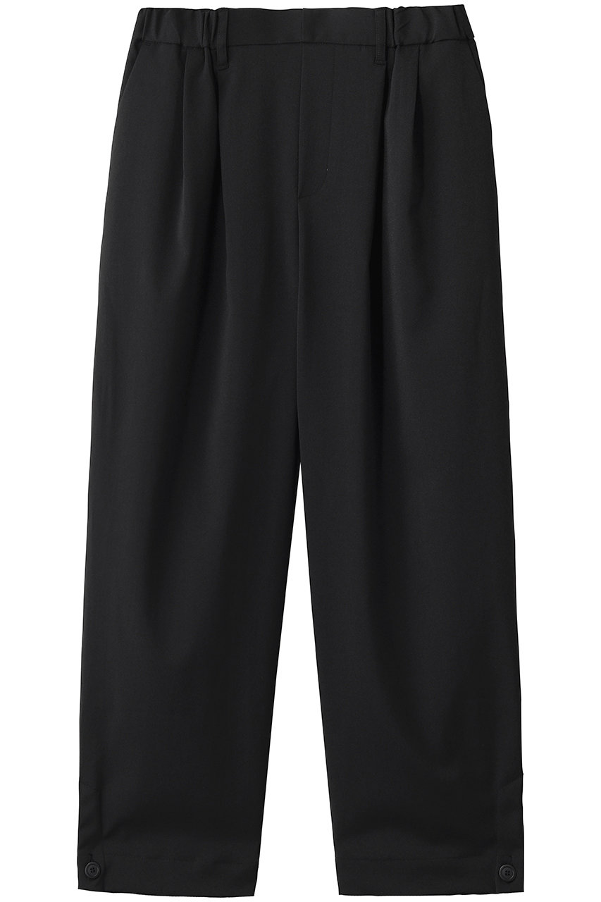 ミズイロインド/mizuiro indのtuck hem cocoon PT パンツ(blackA/2-260103)