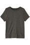 crew neck T Tシャツ ミズイロインド/mizuiro ind gray