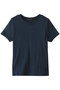 crew neck T Tシャツ ミズイロインド/mizuiro ind navy