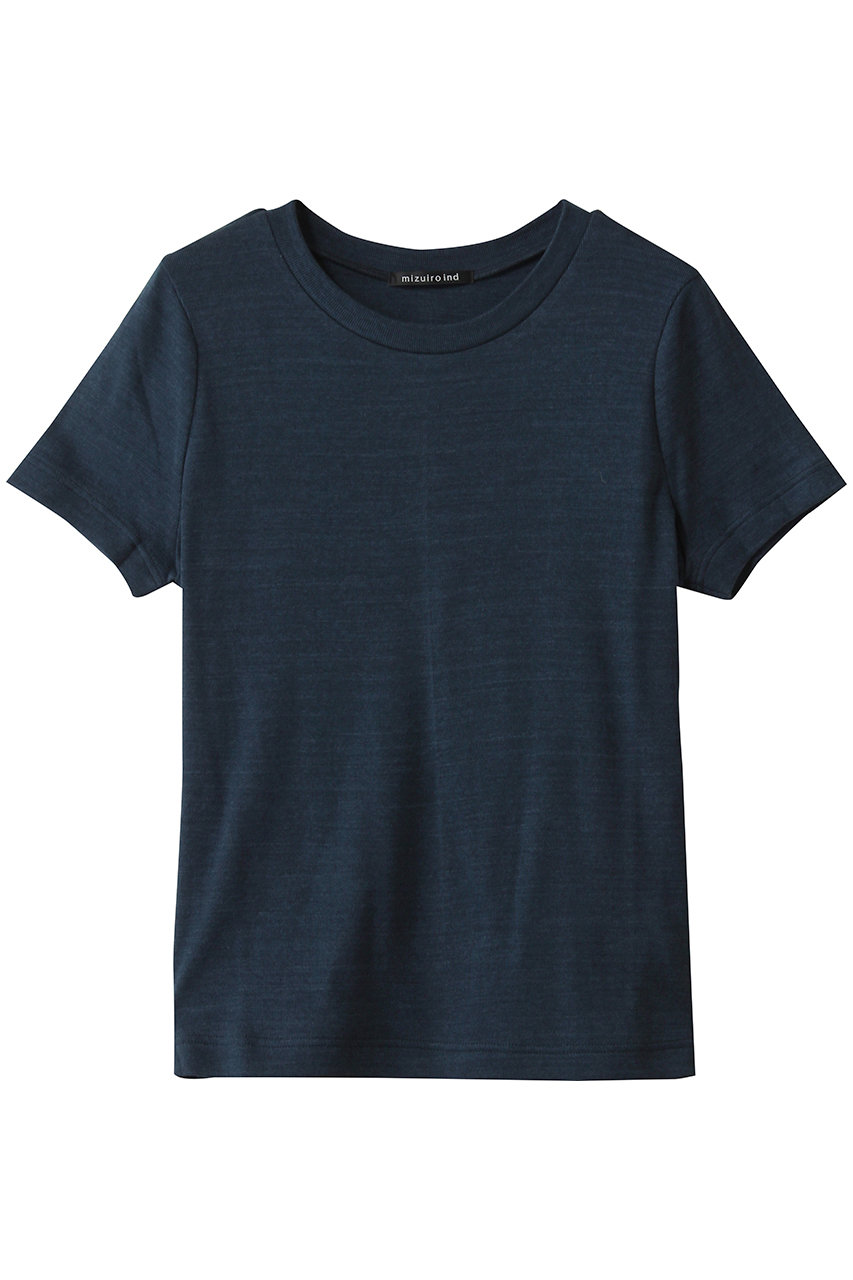 ミズイロインド/mizuiro indのcrew neck T Tシャツ(navy/2-210134)