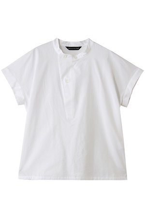 ミズイロインド/mizuiro indのcotton linen asymmetry  collar shirt シャツ(110400/110402)