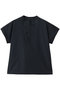cotton linen asymmetry  collar shirt シャツ ミズイロインド/mizuiro ind navy