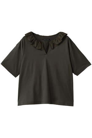 ミズイロインド/mizuiro indのfrill collar skipper  T shirt シャツ(110400/110402)