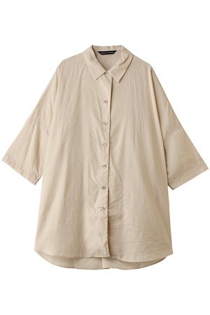 ミズイロインド/mizuiro indのhalf slv wide shirt シャツ(110400/110402)