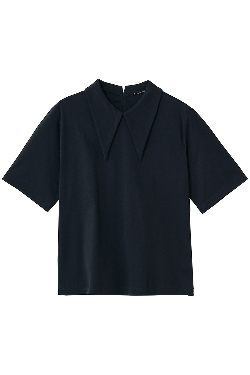 ミズイロインド/mizuiro indのlong collar T shit Tシャツ(navy/2-210128)