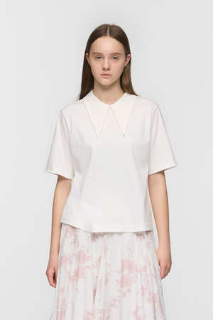 ミズイロインド/mizuiro indのlong collar T shit Tシャツ(110100/110102)