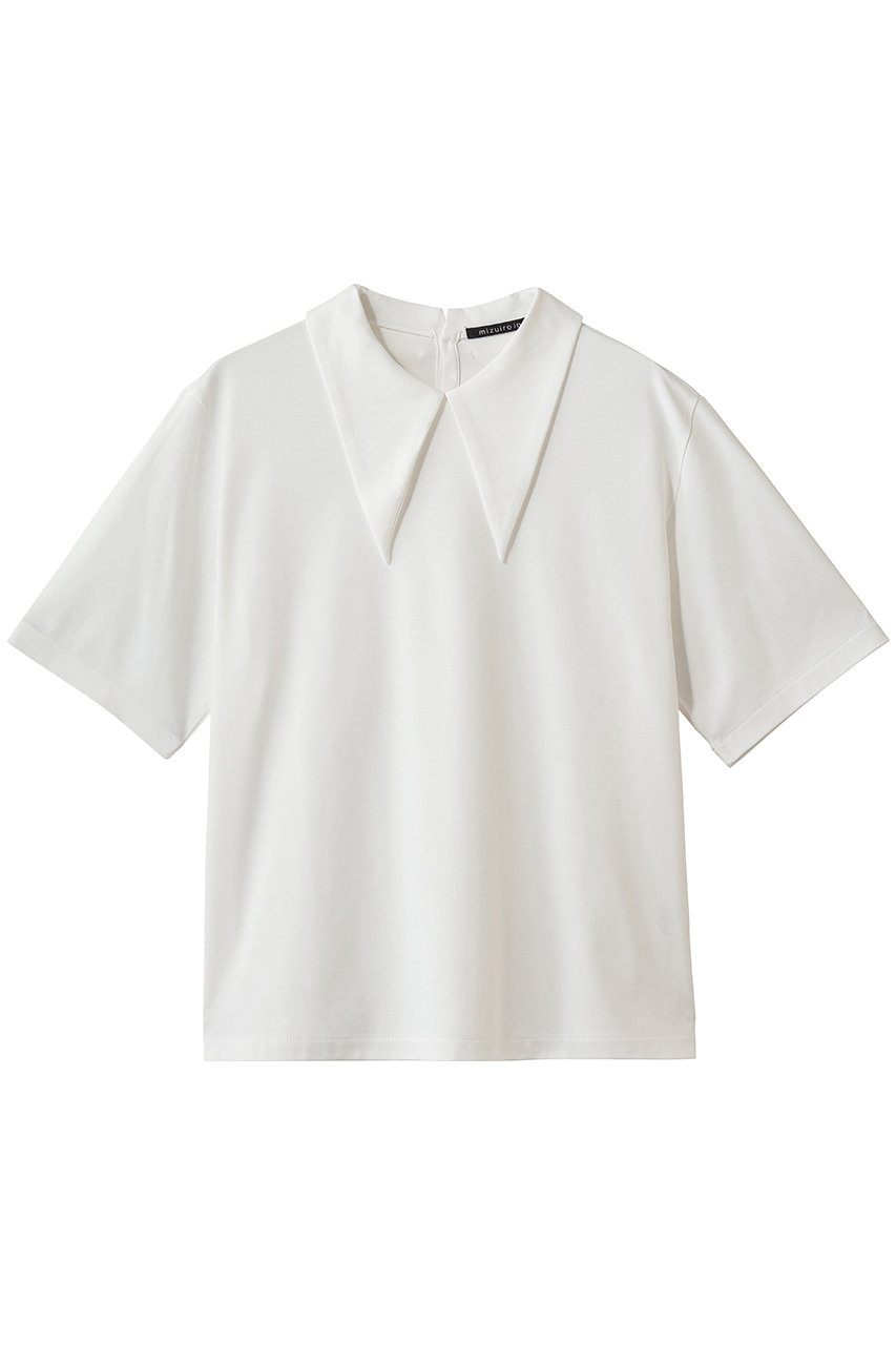 ミズイロインド/mizuiro indのlong collar T shit Tシャツ(off white/2-210128)