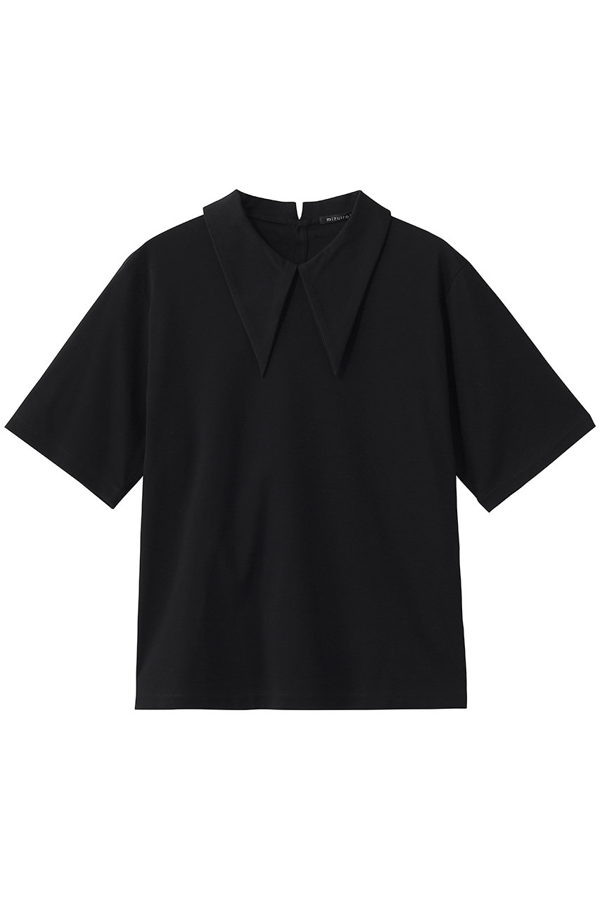 ミズイロインド/mizuiro indのlong collar T shit Tシャツ(black/2-210128)