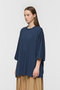crew neck wide tunic チュニック ミズイロインド/mizuiro ind