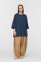 crew neck wide tunic チュニック ミズイロインド/mizuiro ind