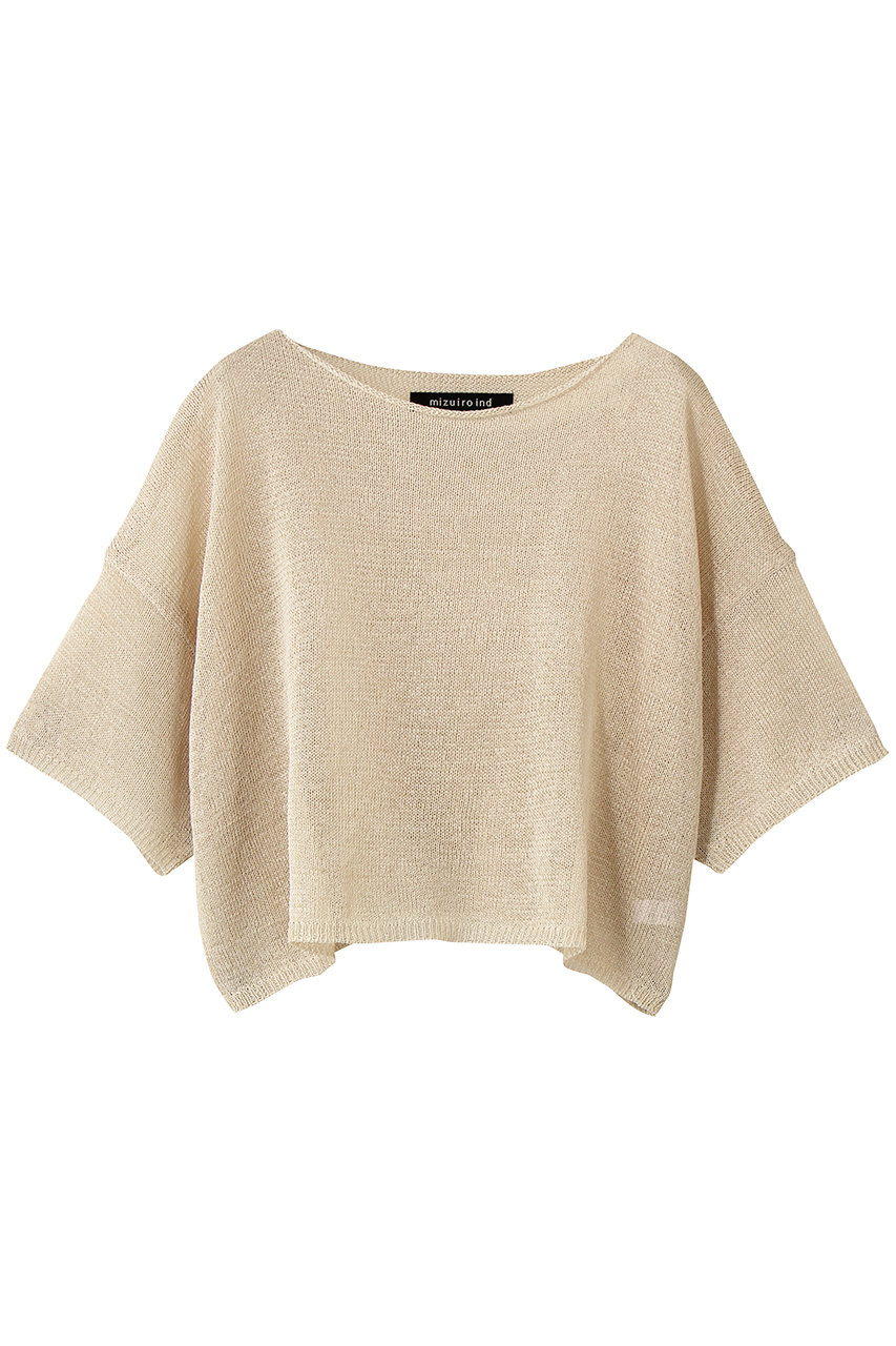 ミズイロインド/mizuiro indのcrew neck wide P/O プルオーバー(ivory/2-220044)