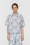 flower print half slv shirt シャツ ミズイロインド/mizuiro ind
