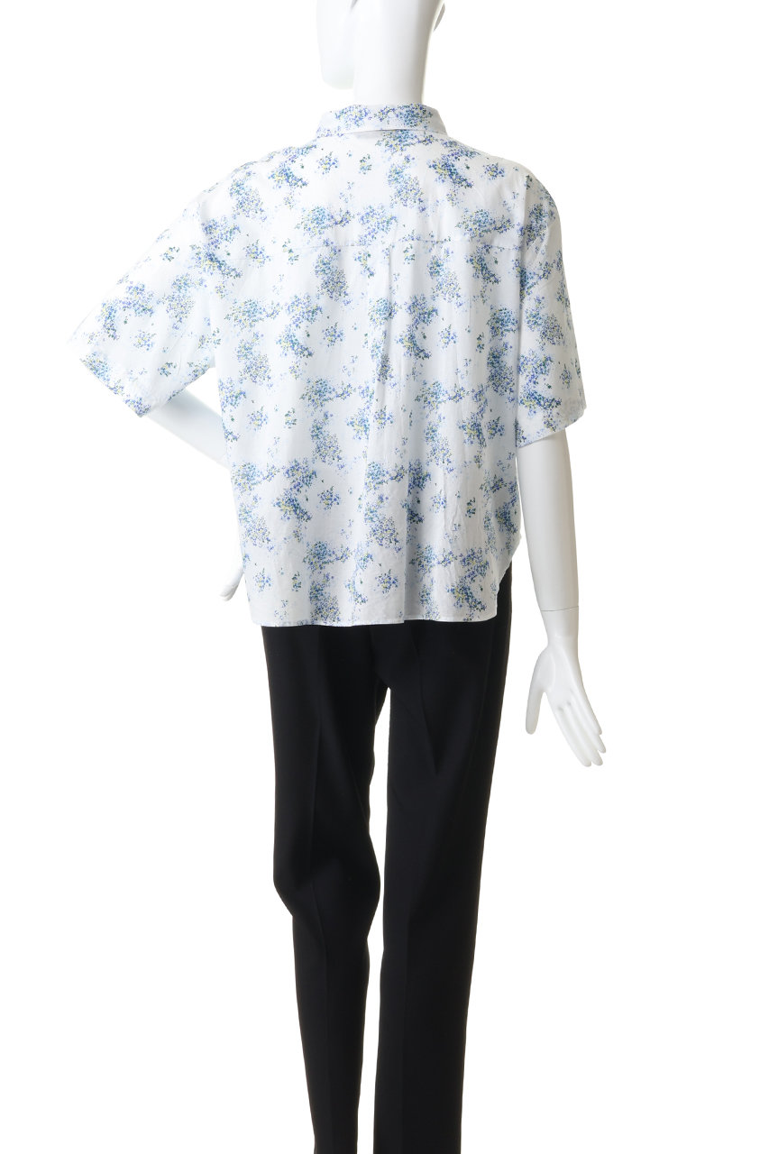 mizuiro ind(ミズイロインド)｜flower print half slv shirt シャツ