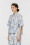 flower print half slv shirt シャツ ミズイロインド/mizuiro ind