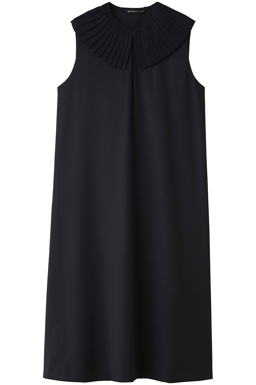ミズイロインド/mizuiro indのpleats collar N/S OP ワンピース(navy/2-250096)