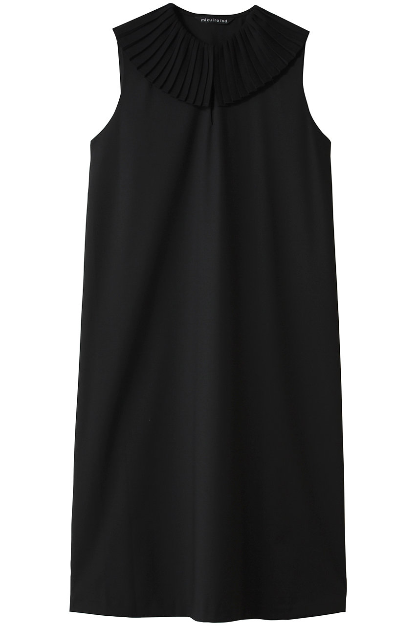ミズイロインド/mizuiro indのpleats collar N/S OP ワンピース(black/2-250096)