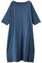 crew neck wide OP ワンピース ミズイロインド/mizuiro ind blue