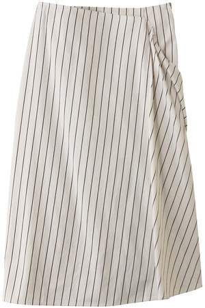 ミズイロインド/mizuiro indのstripe asymmetry drape SK スカート(110700/110703)