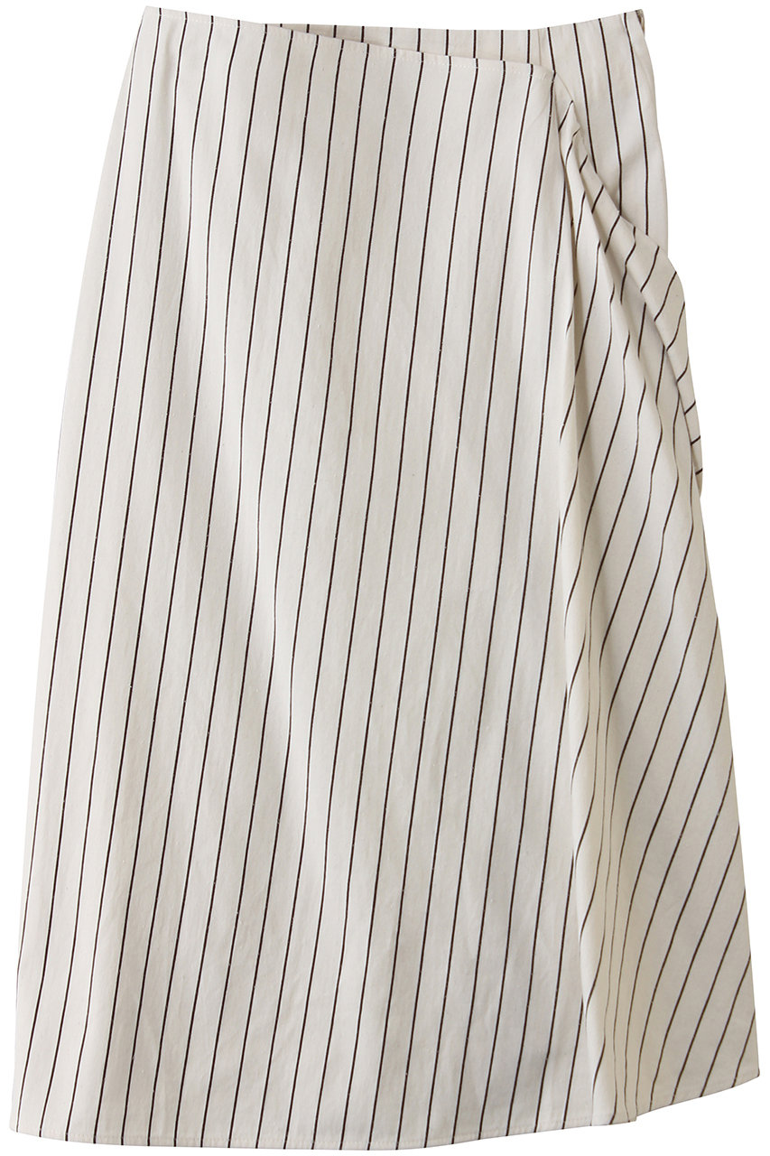 ミズイロインド/mizuiro indのstripe asymmetry drape SK スカート(ivoryA/2-260108)
