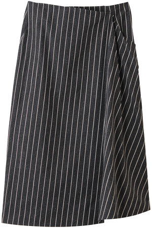 ミズイロインド/mizuiro indのstripe asymmetry drape SK スカート(110700/110703)
