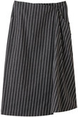 stripe asymmetry drape SK スカート