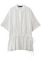 waist gather P/O shirt シャツ ミズイロインド/mizuiro ind off white