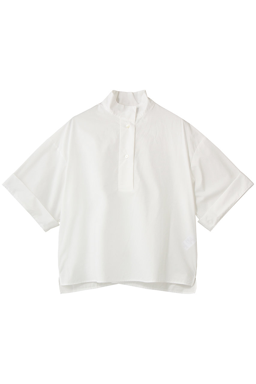 ミズイロインド/mizuiro indのoblong collar  P/O shirt シャツ(off white/2-230121)