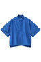 oblong collar  P/O shirt シャツ ミズイロインド/mizuiro ind blue