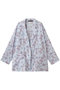 flower print wide shirt JK ジャケット ミズイロインド/mizuiro ind l.blue