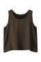 satin JQ tank TOP トップ ミズイロインド/mizuiro ind brown