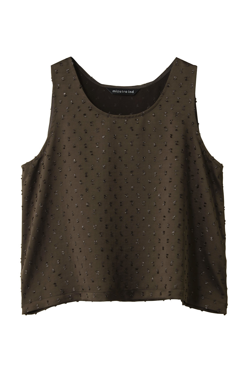 ミズイロインド/mizuiro indのsatin JQ tank TOP トップ(brown/2-230122)