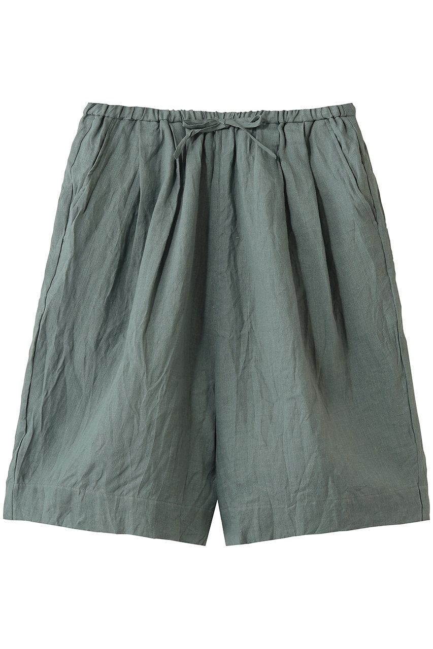 ミズイロインド/mizuiro indのlinen wide half PT パンツ(khakiA/2-260106)
