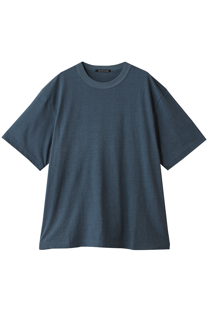 ミズイロインド/mizuiro indのcrew neck wide T Tシャツ(blue/2-210131)