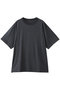 crew neck wide T Tシャツ ミズイロインド/mizuiro ind black
