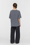 crew neck wide T Tシャツ ミズイロインド/mizuiro ind