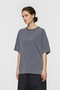 crew neck wide T Tシャツ ミズイロインド/mizuiro ind